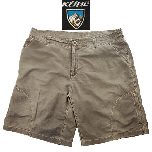 Kuhl Quick Dry Outdoor Hiking Cargo Shorts Snap Zippered Men "38" Real Waist 40 - Picture 1 of 12